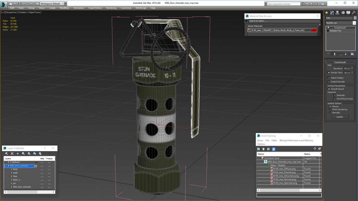 3D M84 Stun Grenade