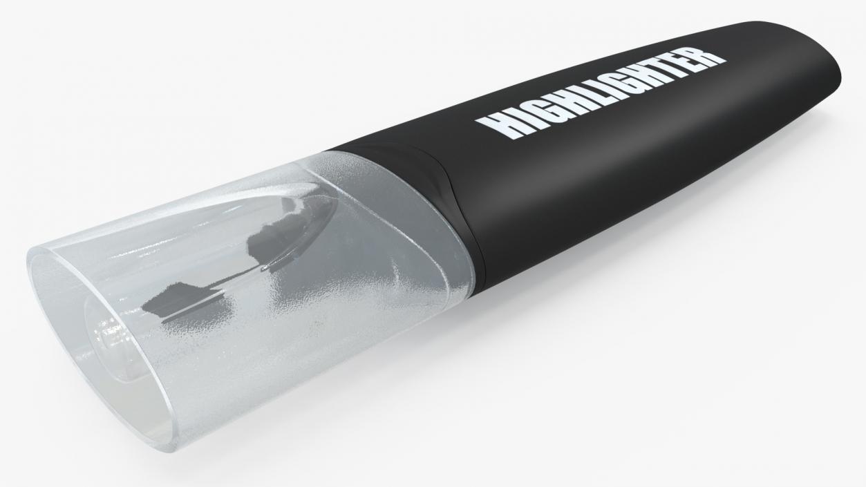 Black Highlighter Marker 3D model