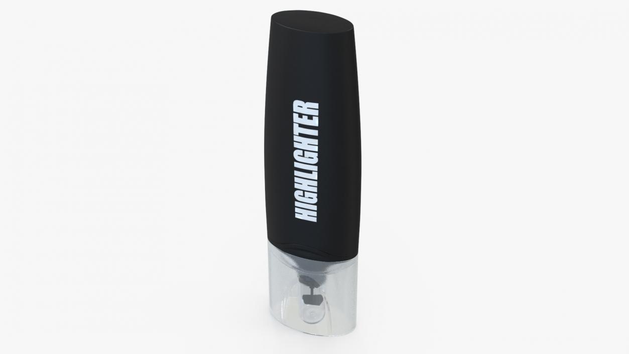 Black Highlighter Marker 3D model