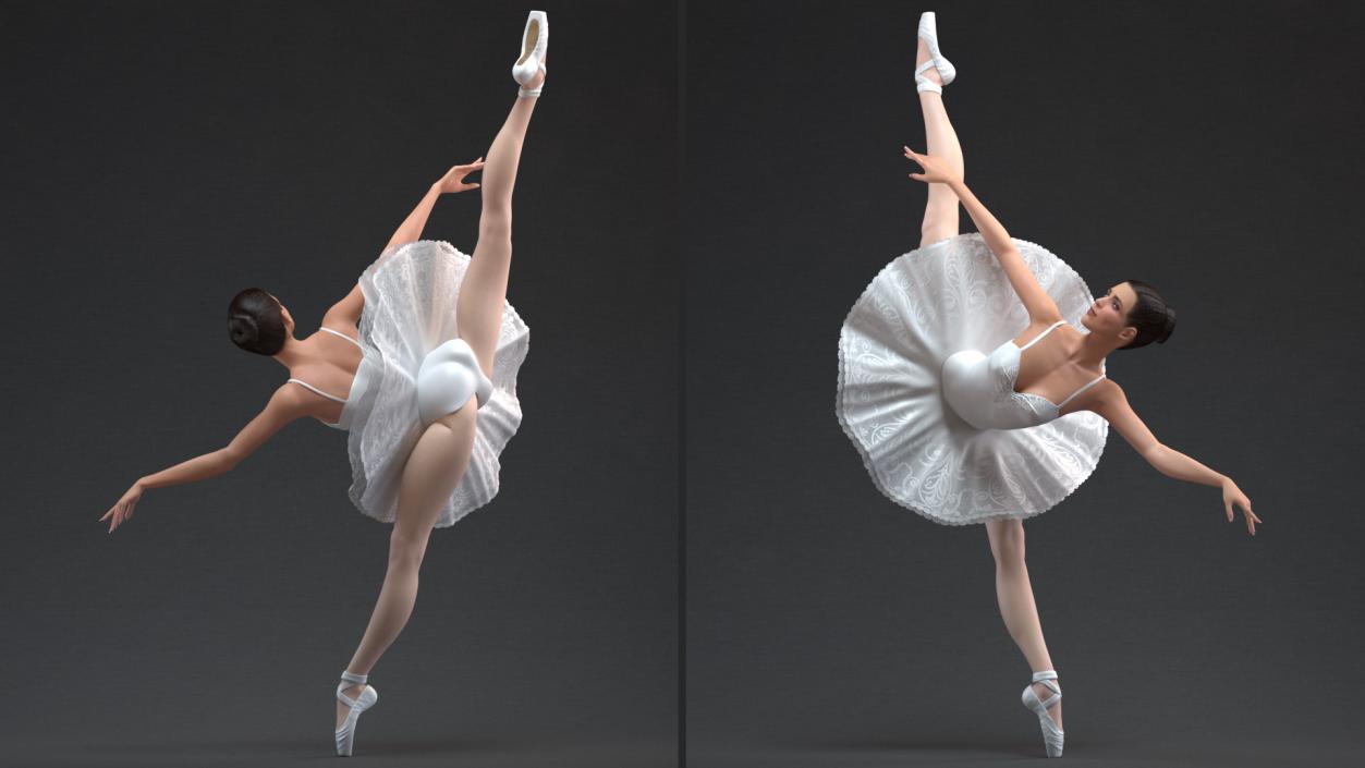 Ballerina Arabesque Pose 3D model