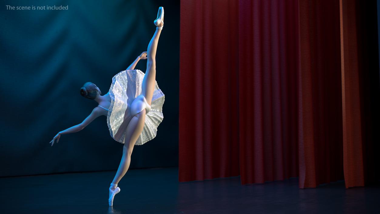 Ballerina Arabesque Pose 3D model