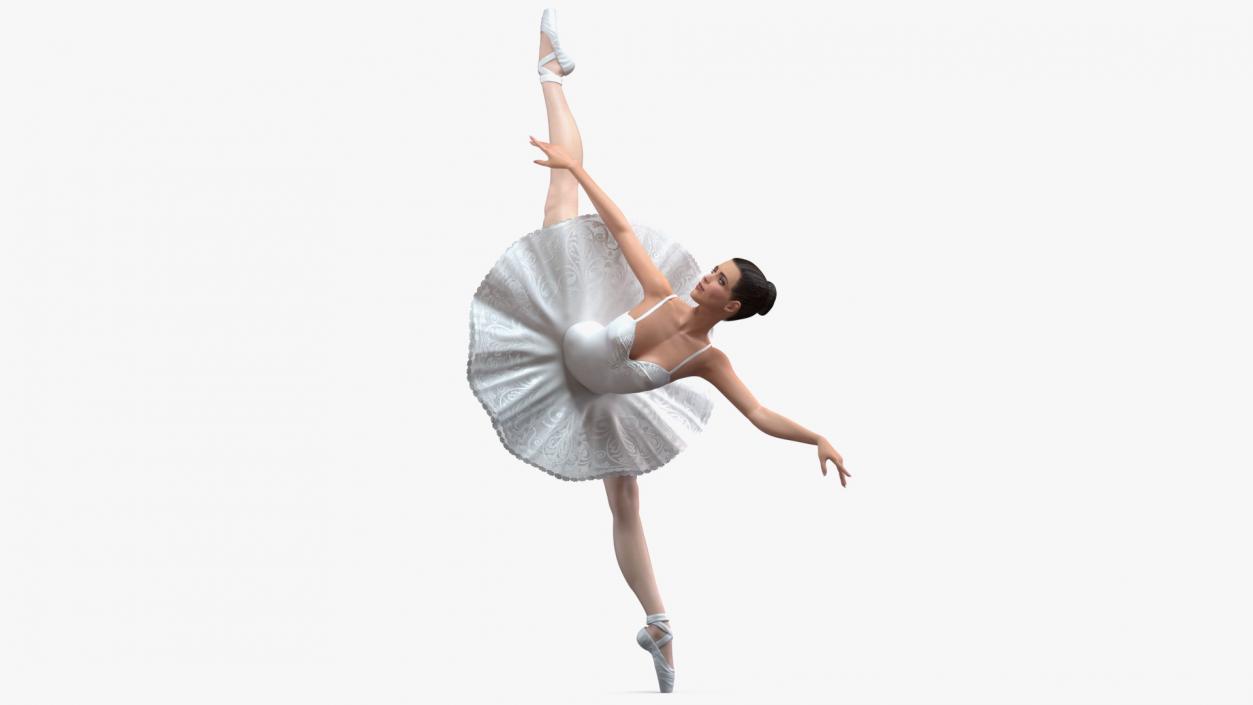 Ballerina Arabesque Pose 3D model