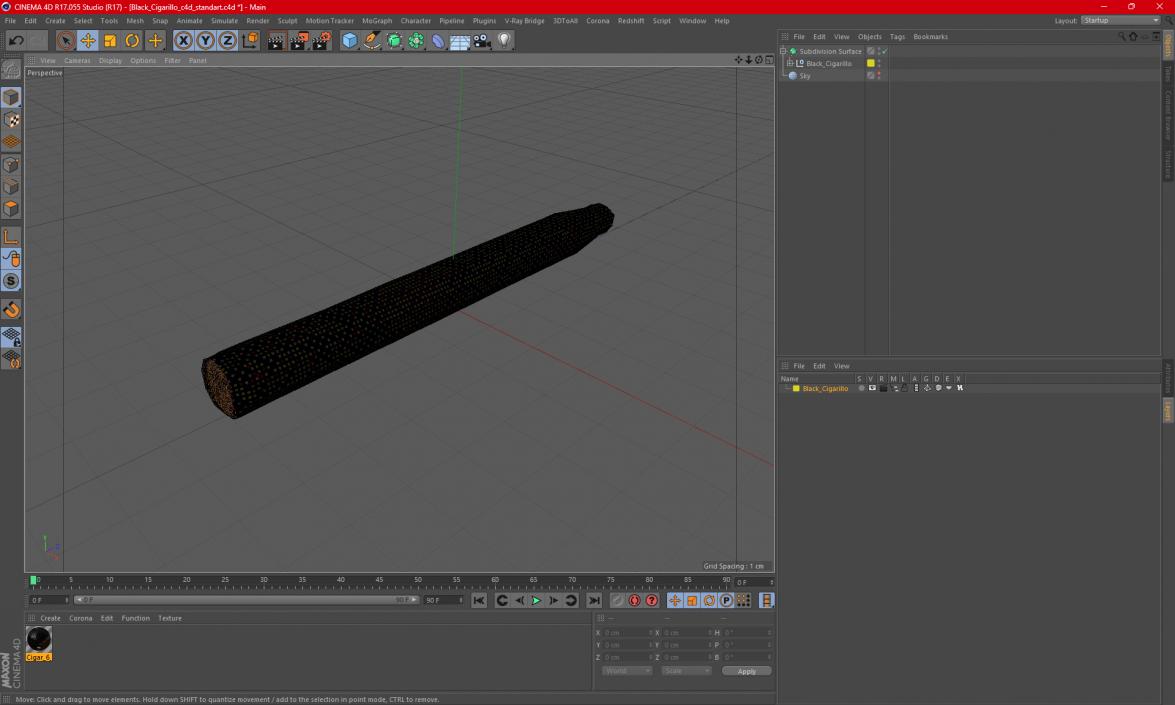 3D model Black Cigarillo