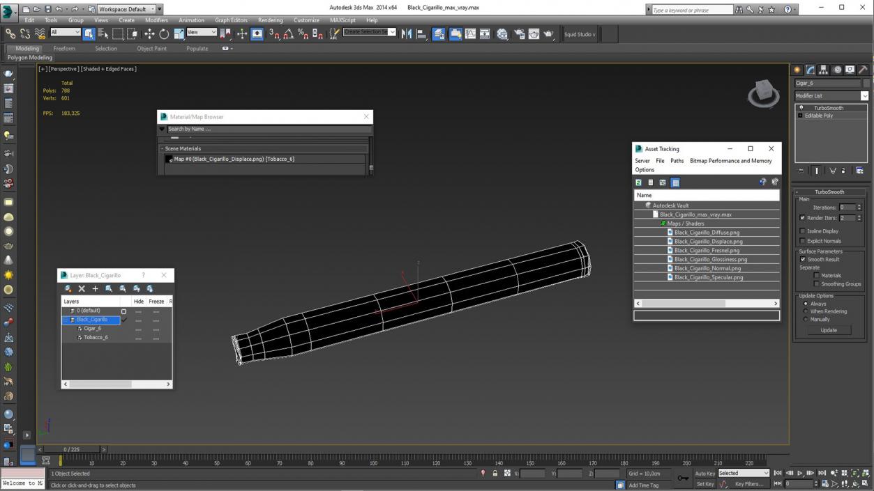 3D model Black Cigarillo