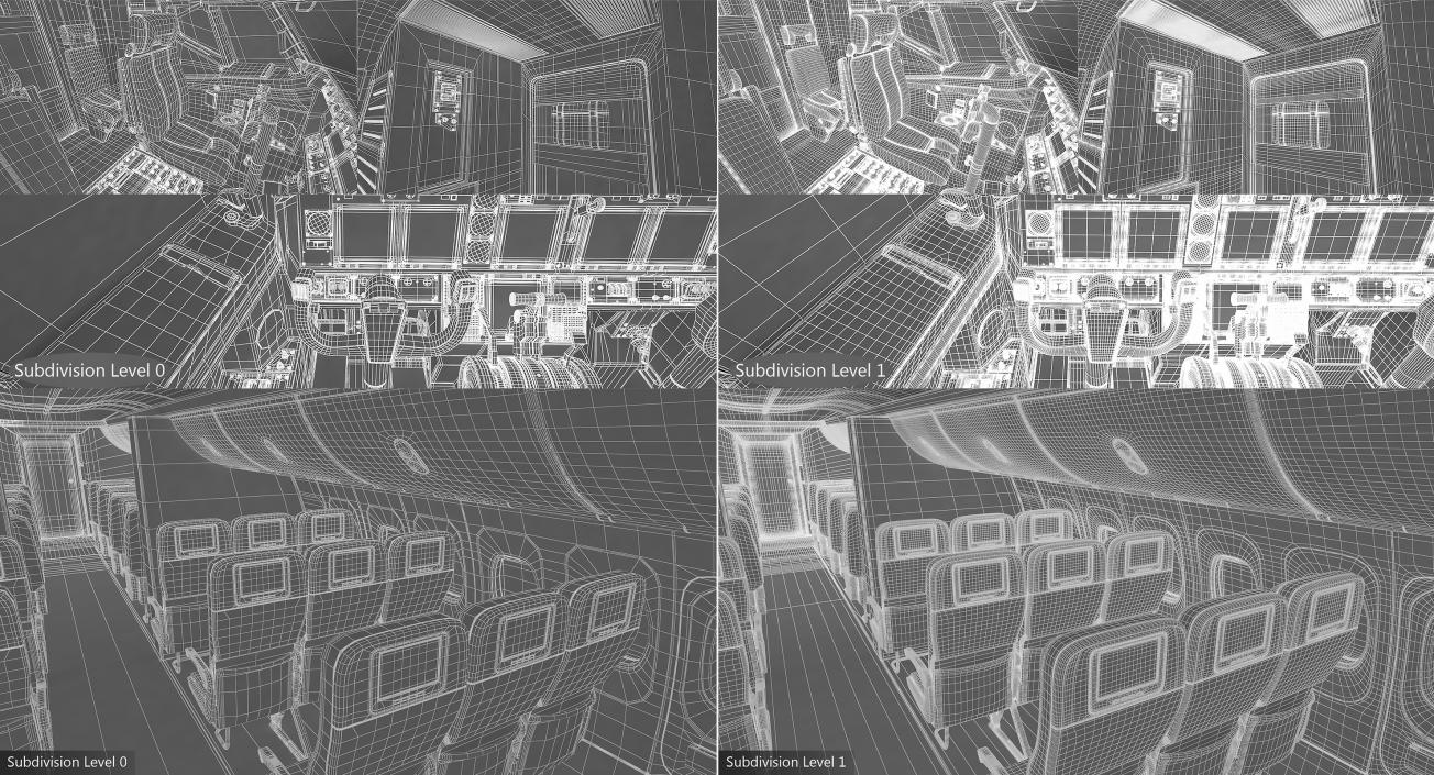 Boeing 737 Interior 3D model