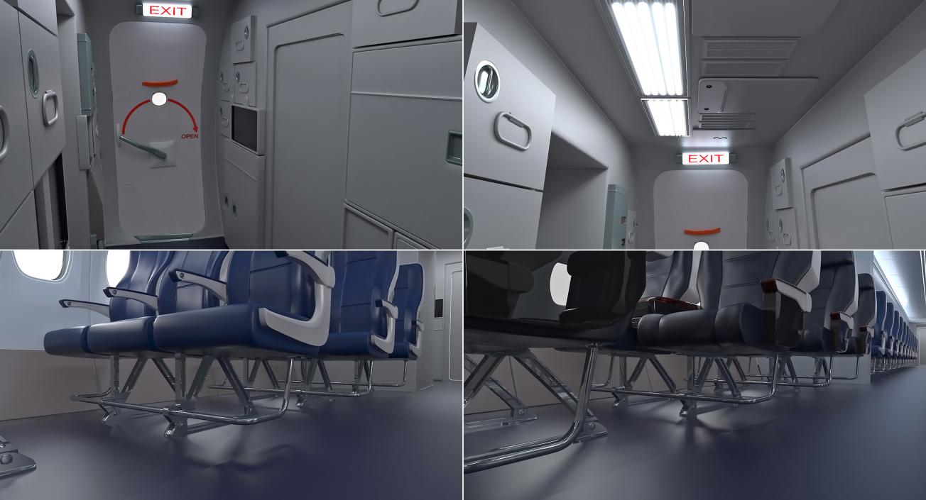 Boeing 737 Interior 3D model