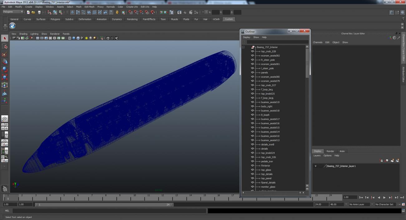 Boeing 737 Interior 3D model