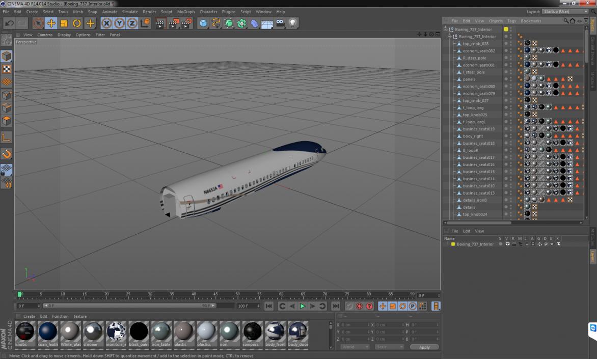 Boeing 737 Interior 3D model