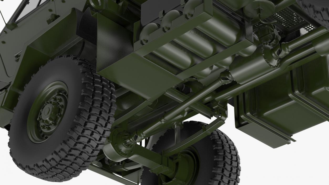 3D Military Tractor Rigged model