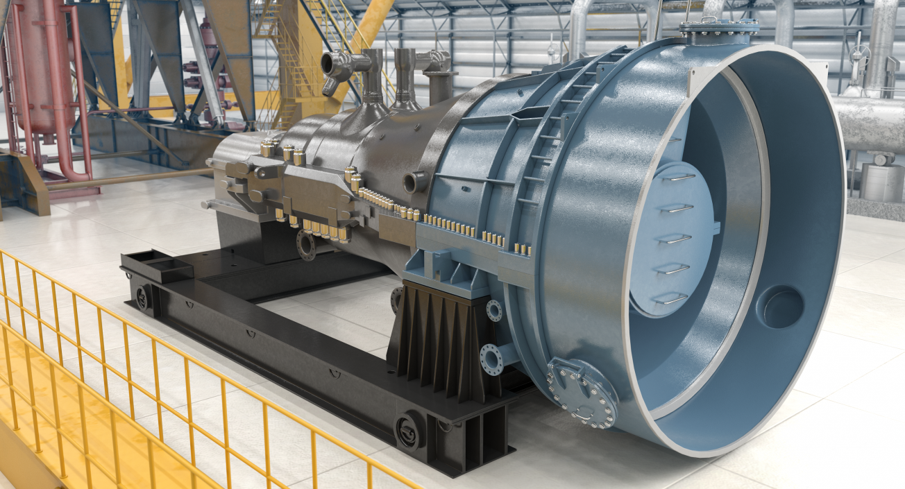 Siemens SST-800 Steam Turbine 3D model