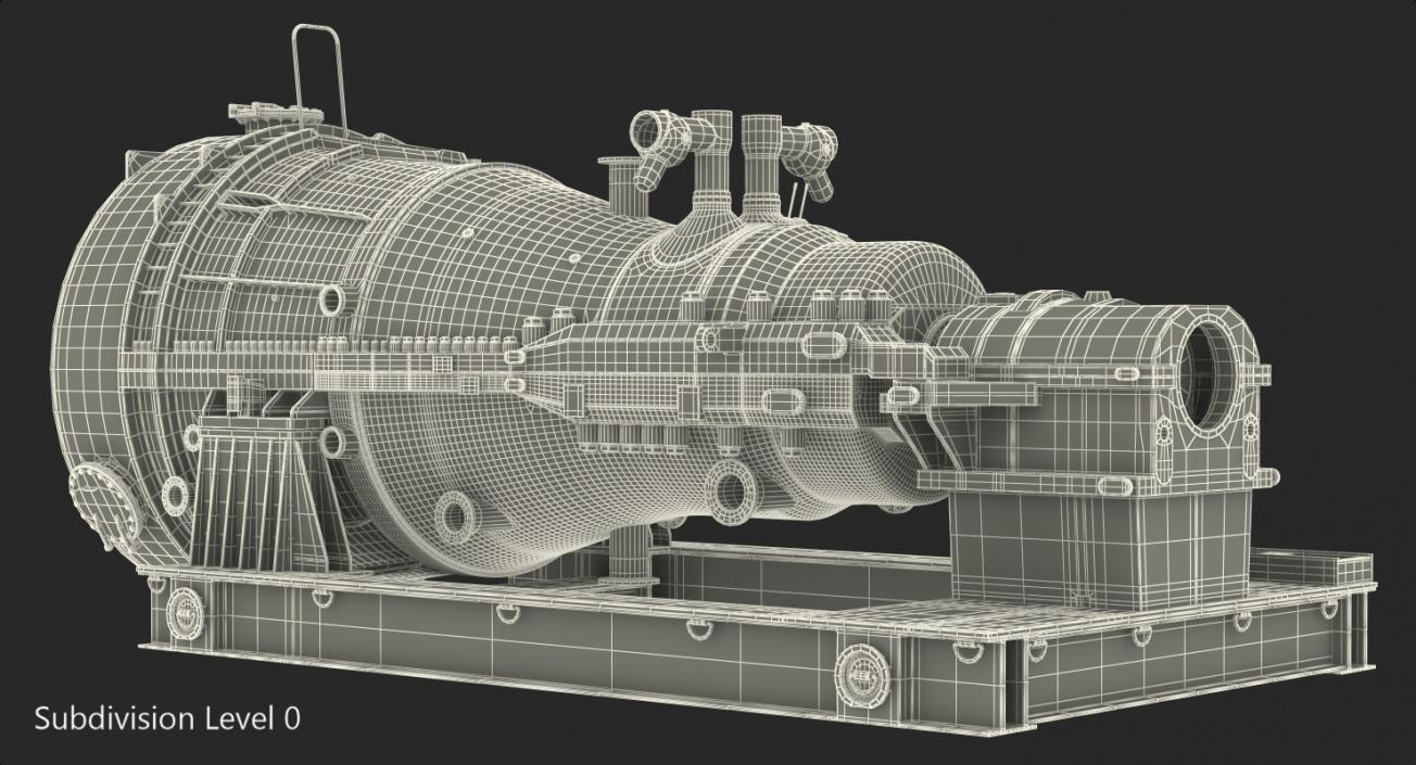 Siemens SST-800 Steam Turbine 3D model