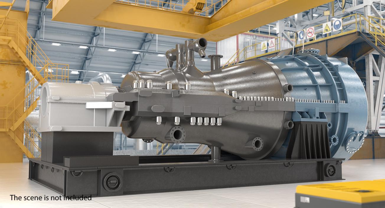 Siemens SST-800 Steam Turbine 3D model