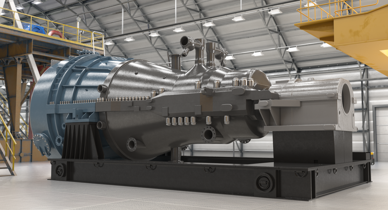 Siemens SST-800 Steam Turbine 3D model