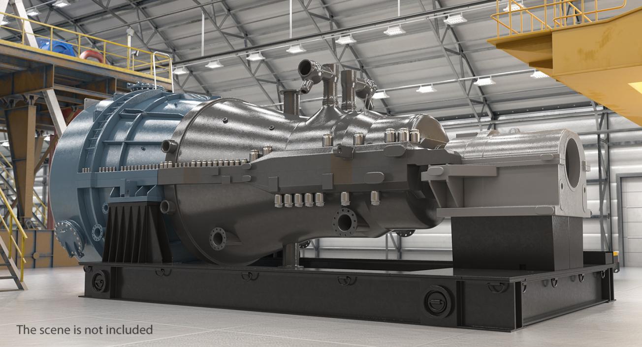 Siemens SST-800 Steam Turbine 3D model