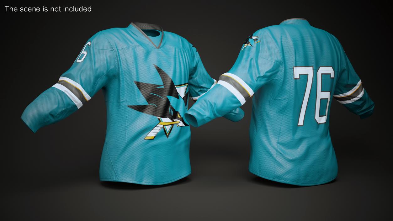 Hockey Jersey San Jose Sharks 3D model