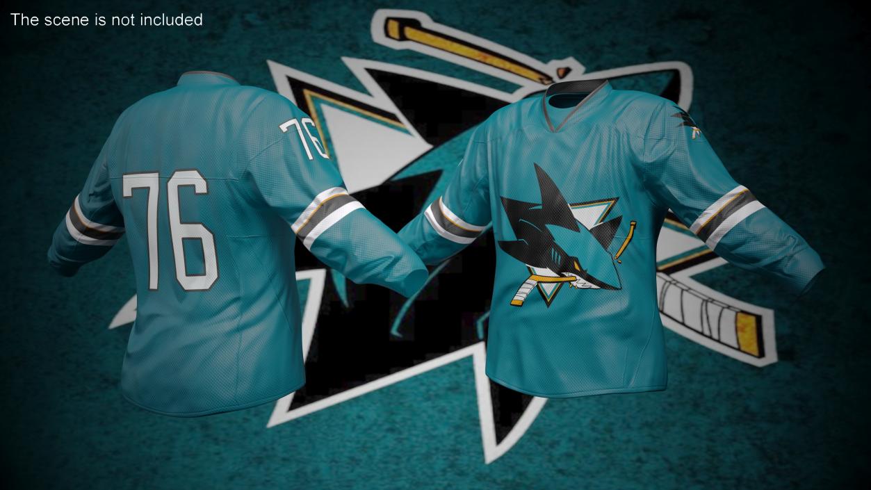 Hockey Jersey San Jose Sharks 3D model