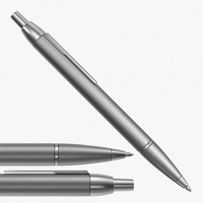 Steel Ballpoint Pen 3D model