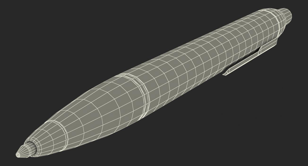 Steel Ballpoint Pen 3D model