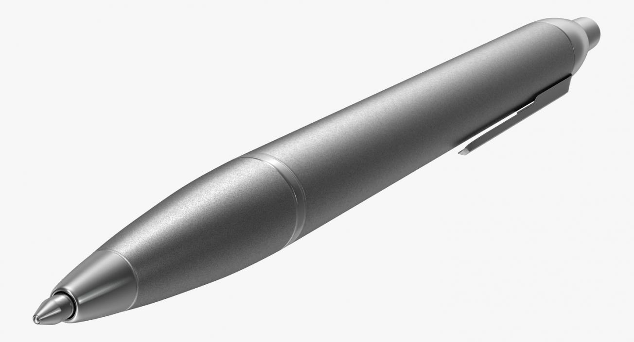 Steel Ballpoint Pen 3D model