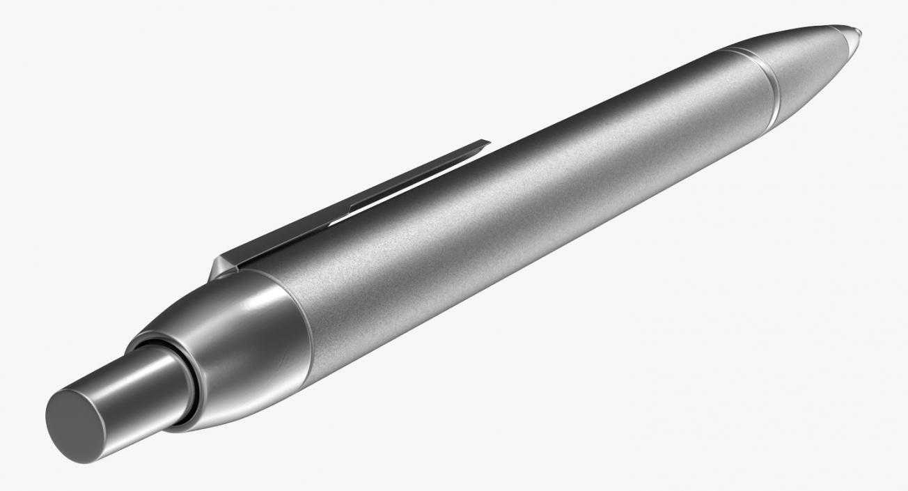 Steel Ballpoint Pen 3D model