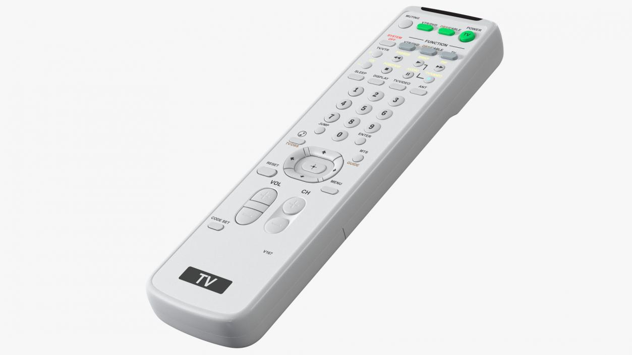 3D Vintage IR TV Remote Control model