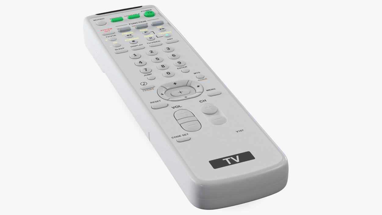 3D Vintage IR TV Remote Control model