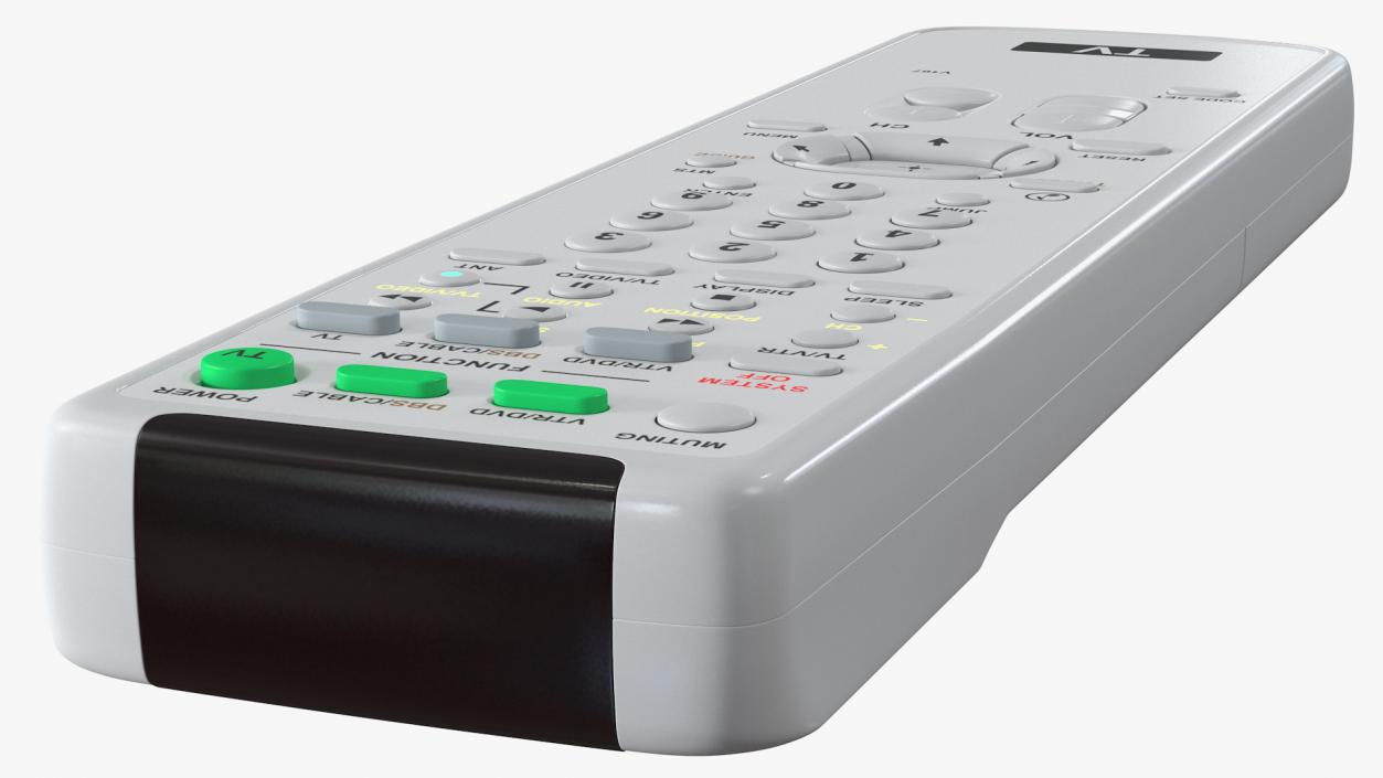 3D Vintage IR TV Remote Control model