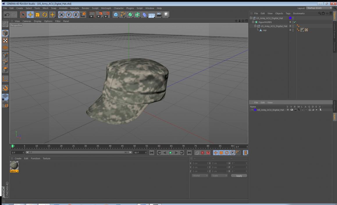 3D US Army ACU Digital Hat model