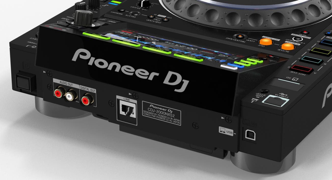 Tabletop DJ Player Pioneer CDJ 2000NXS2 3D model