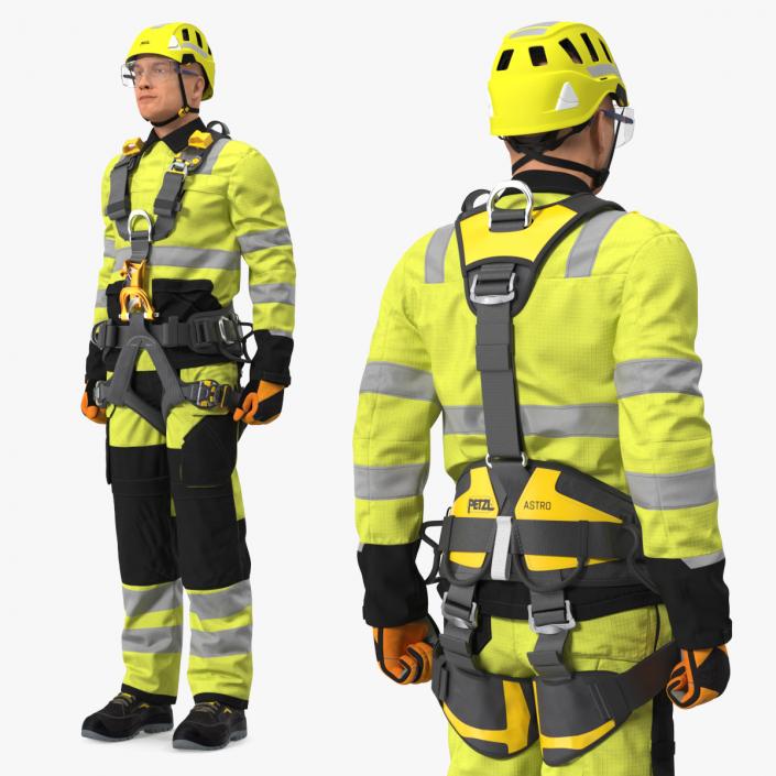 High Altitude Worker Standing Pose 3D model