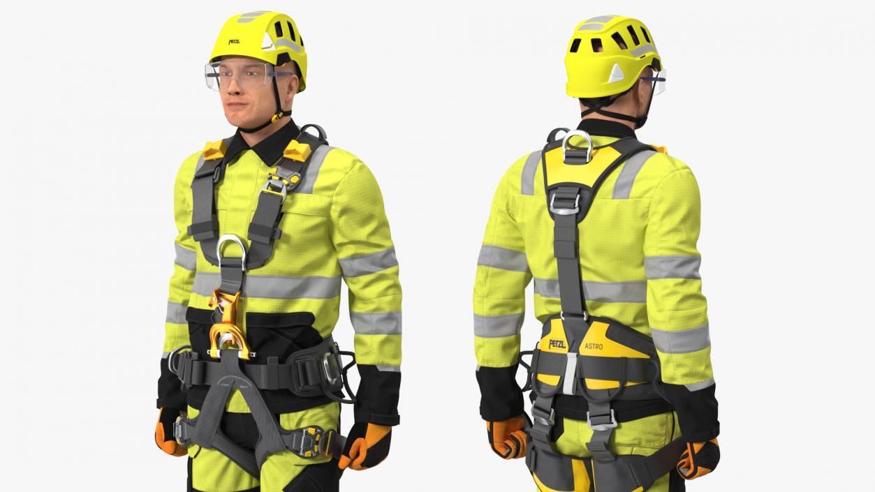 High Altitude Worker Standing Pose 3D model