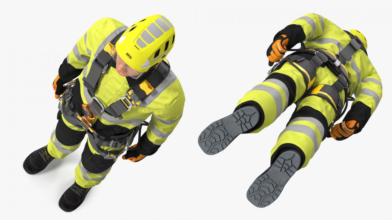 High Altitude Worker Standing Pose 3D model