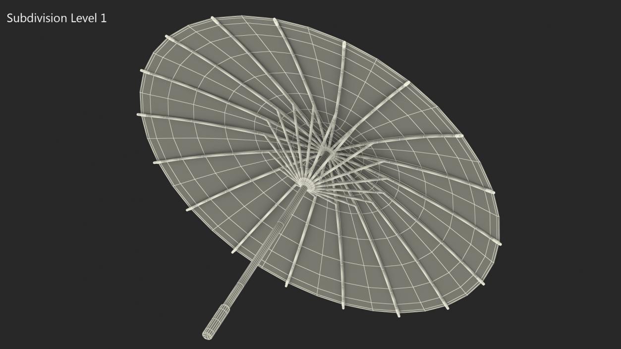 3D Traditional Chinese Umbrella model