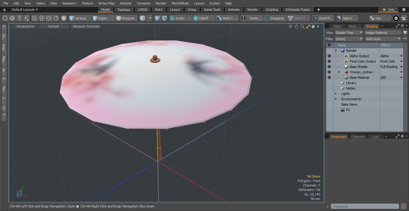 3D Traditional Chinese Umbrella model