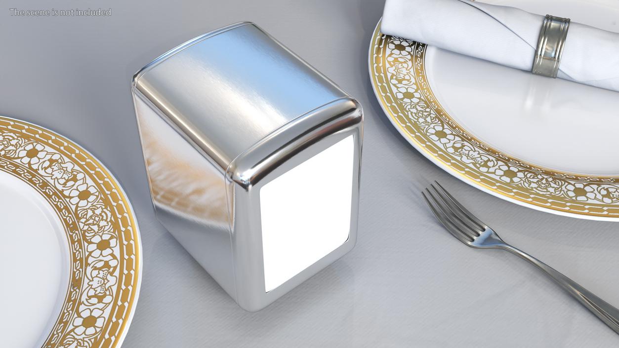 3D Stainless Steel Bar Napkin Holder model