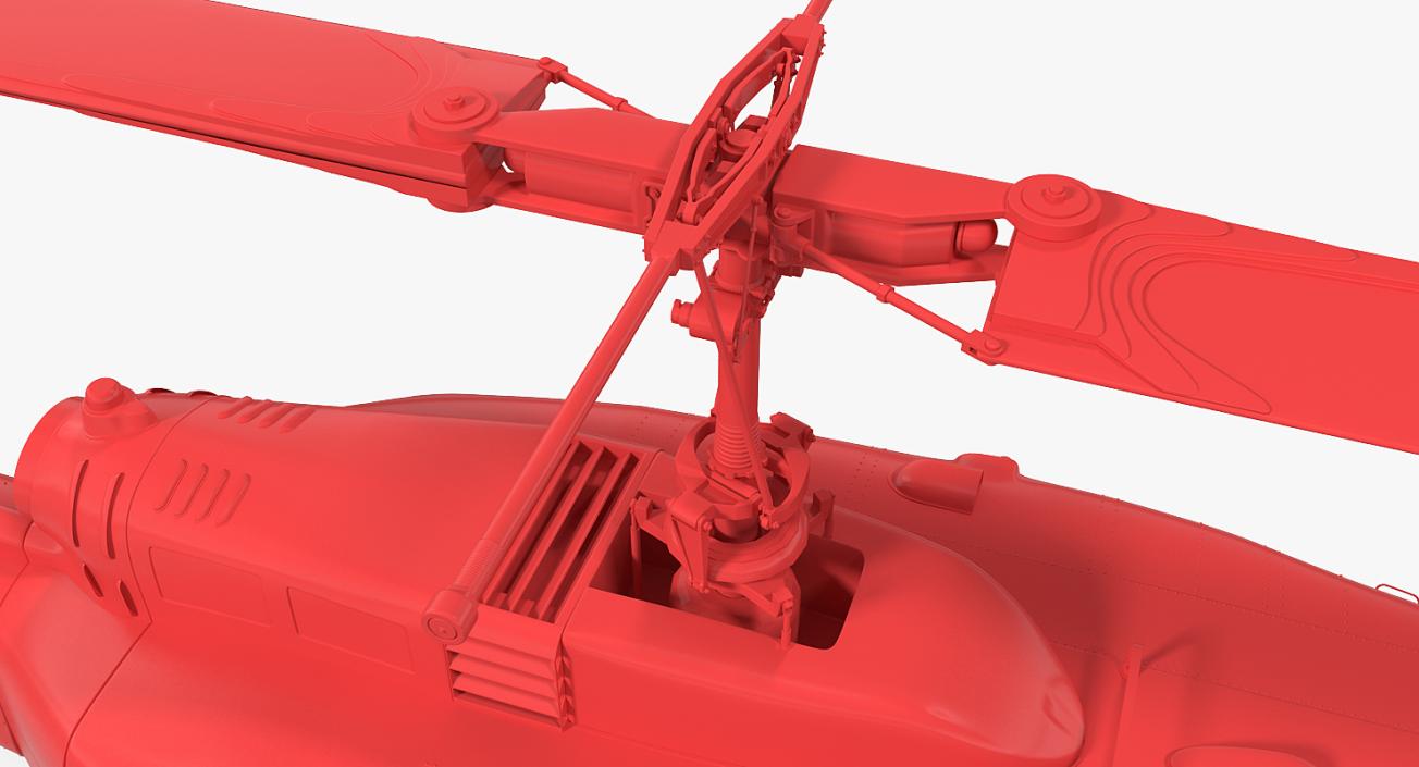 3D Military Utility Helicopter Bell UH-1 Iroquois Rigged model