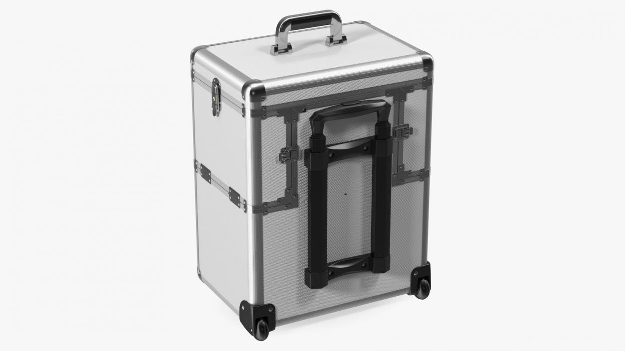 3D model Yaheetech Aluminum Rolling Trolley Makeup Case Folded Silver