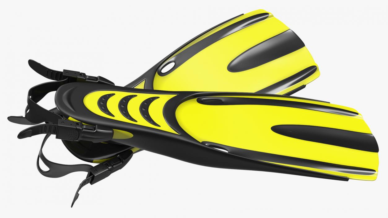 3D Oceanic Viper Open Heel Fins model