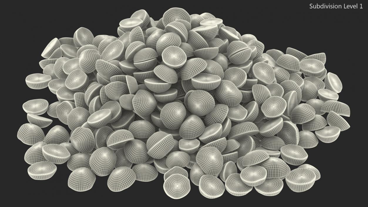 3D model Split Mung Bean Pile