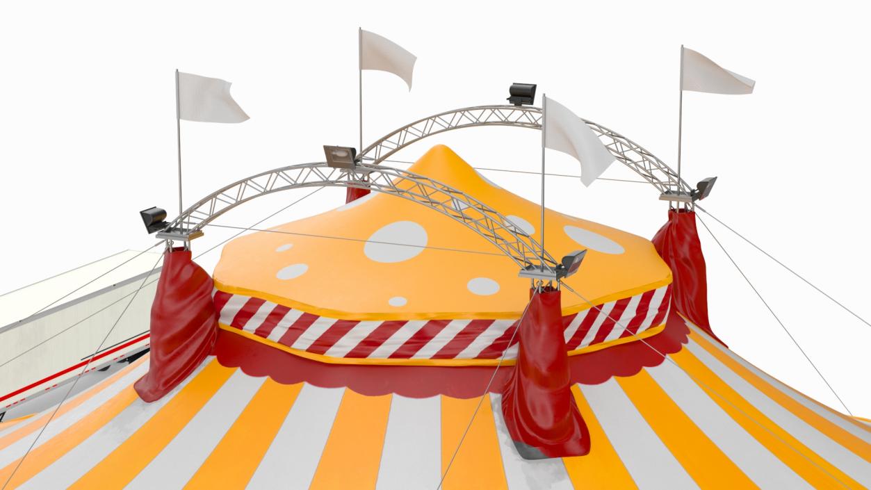 Circus Tent Setup with Accessories 3D model