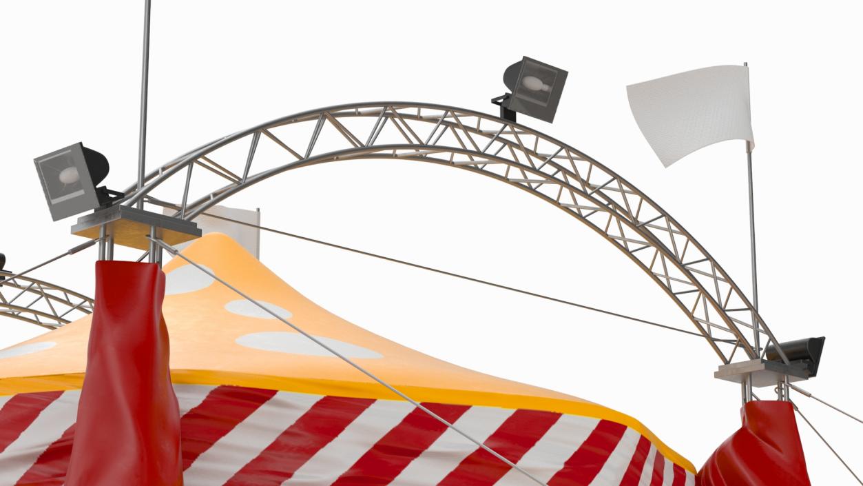 Circus Tent Setup with Accessories 3D model