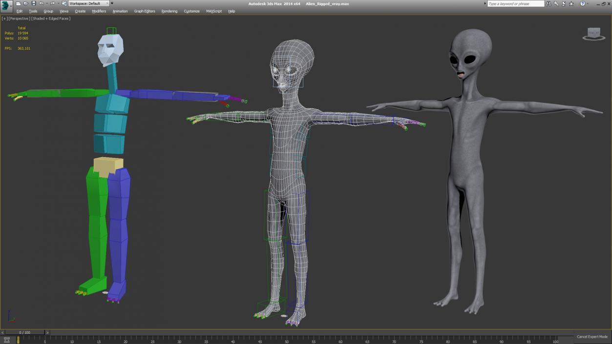 Alien Rigged 3D