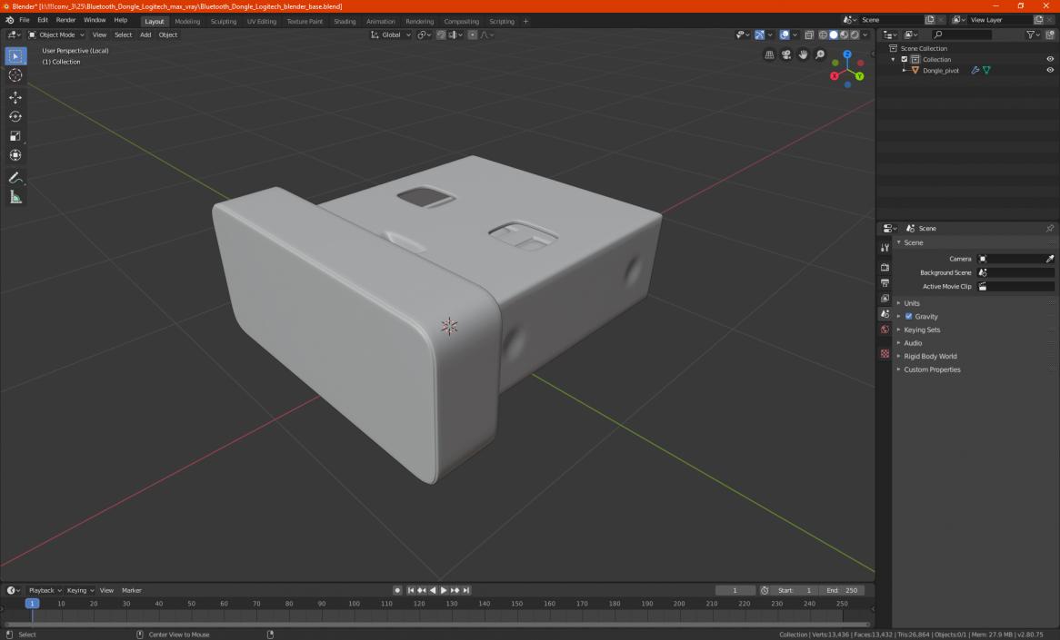 3D model Bluetooth Dongle Logitech