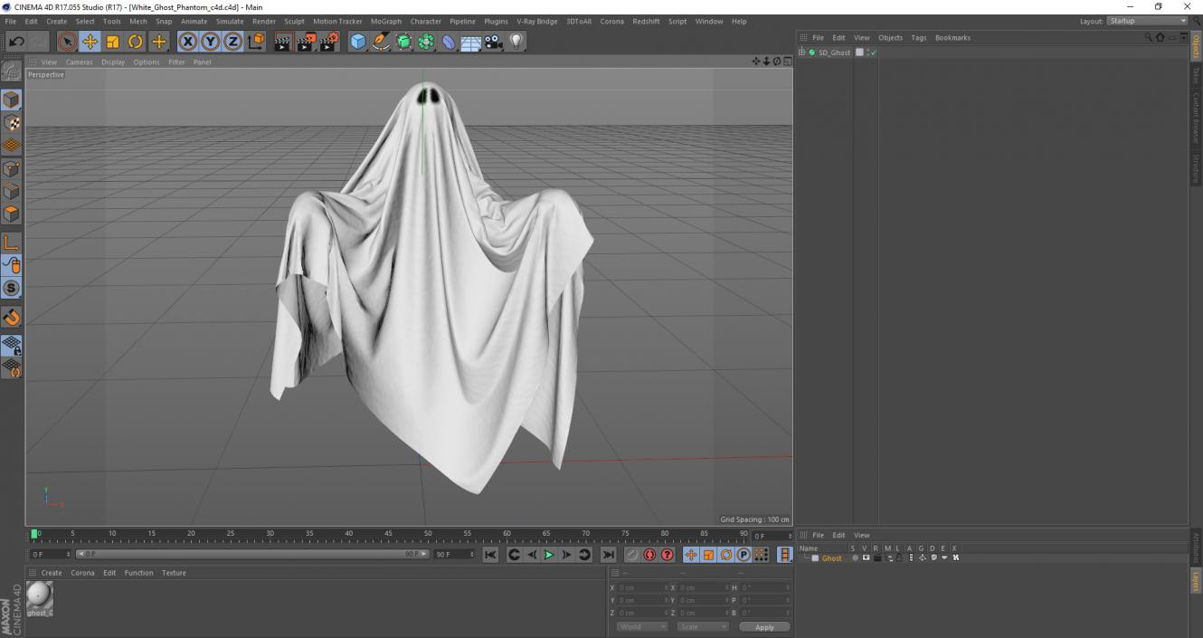 White Ghost Phantom 3D model