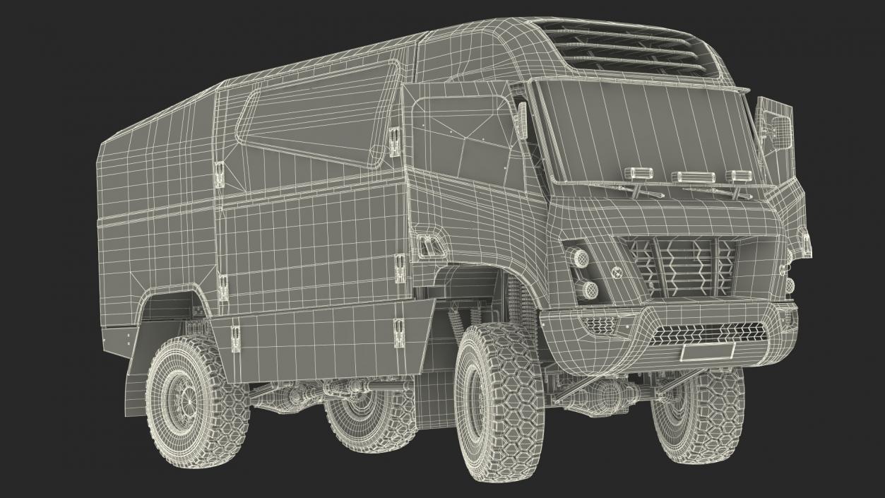 3D model Racing Truck Gaussin H2 Simple Interior Rigged for Cinema 4D