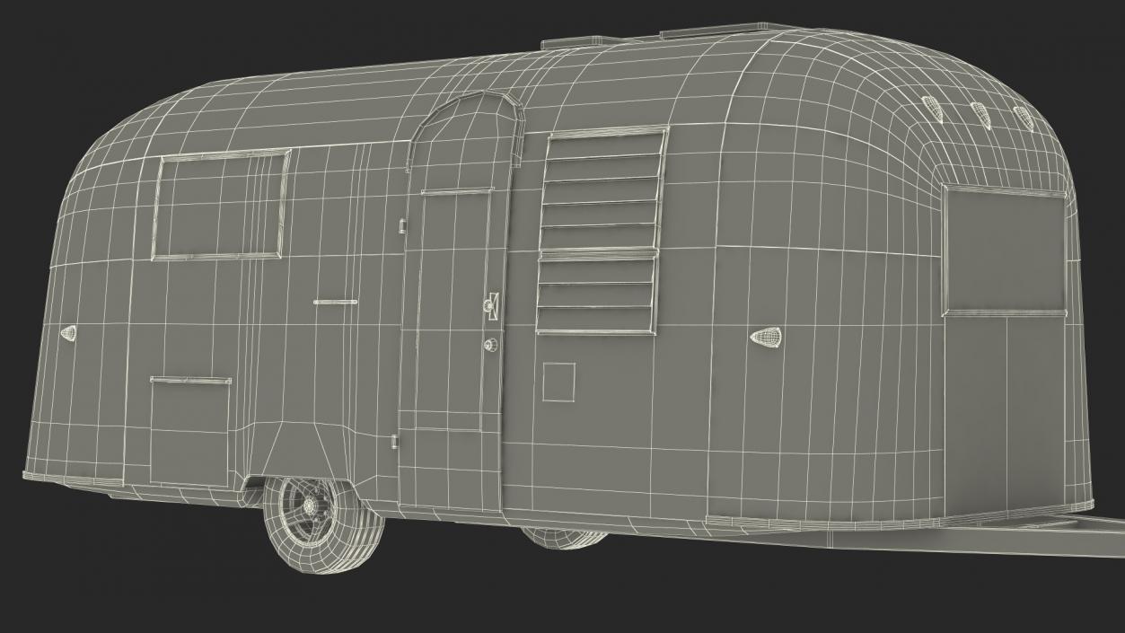 Mobile Food Trailer with Pickup Truck 3D