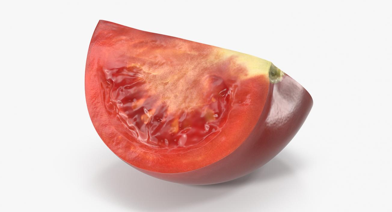 Fresh Tomato Quarter Sliced 3D