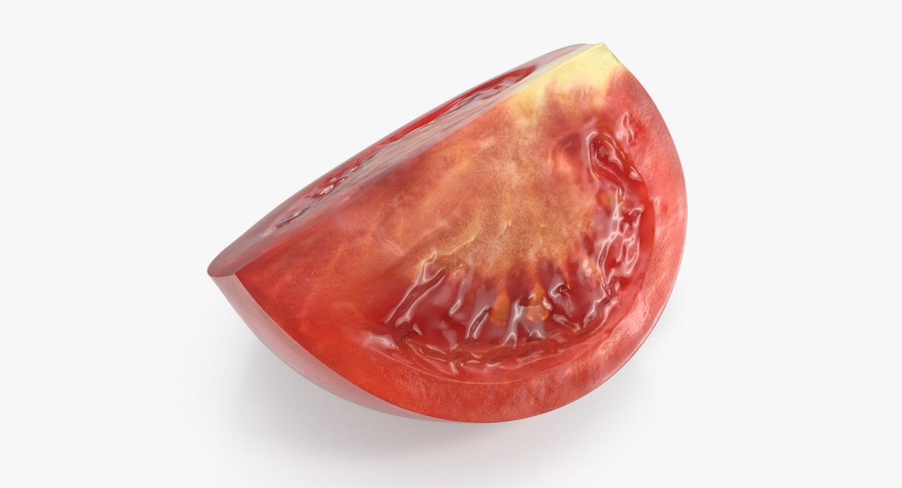 Fresh Tomato Quarter Sliced 3D