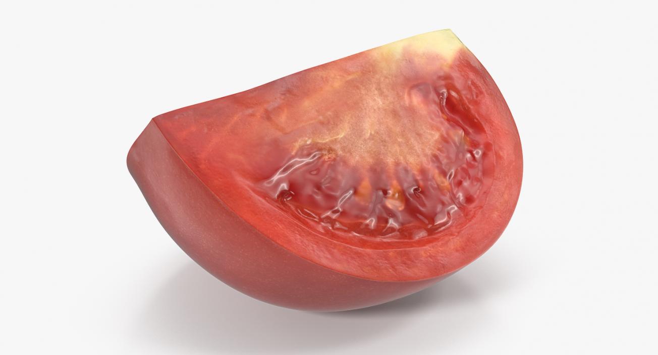 Fresh Tomato Quarter Sliced 3D