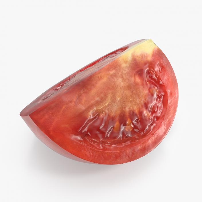 Fresh Tomato Quarter Sliced 3D